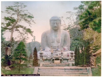 Daibutsu en Kamakura, Japón, principios del siglo XX