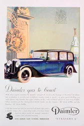 Anuncio del coche Daimler Straight 8, 1935