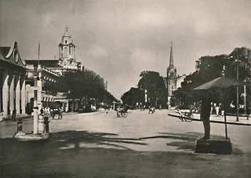 Calle Dalhousie, Rangún, 1900