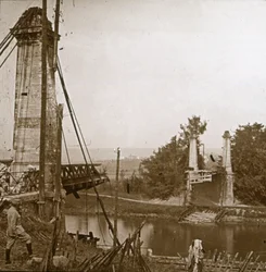 Puente dañado, Dormans, norte de Francia, c. 1914-c. 1918