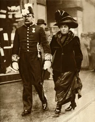 David Lloyd George y su esposa Margaret, 1910, 1935