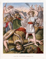 David matando a Goliat, c1860