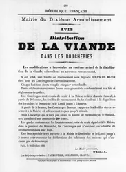 De La Viande, de los carteles políticos franceses de la Comuna de París, mayo 1871