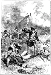 Muerte del Mayor Pitcairn, Batalla de Bunker Hill, Boston, Massachusetts, 1775 c1880