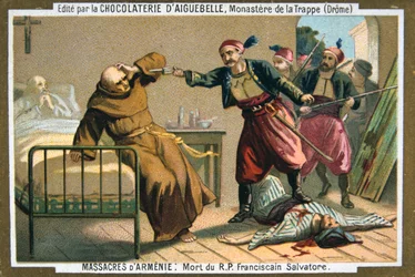 Muerte del Reverendo Padre Salvatore, un monje franciscano, 1895