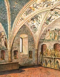 Decoración en la Iglesia de San Nicolás, Jüterbog, Brandeburgo, Alemania, 1928