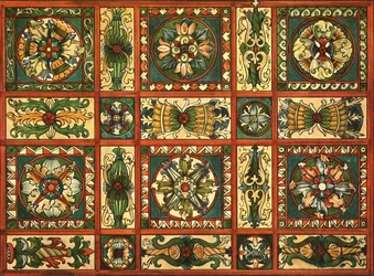 Decoración en la Iglesia de San Valentín, Chechlau, 1928