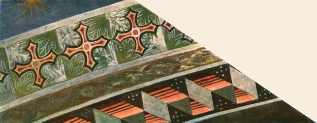 Decoración en la Basílica de San Francisco, Asís, Italia, 1928