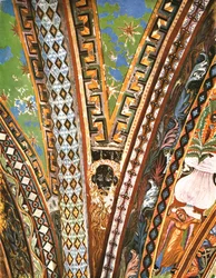 Decoración en la Basílica de San Francisco, Asís, Italia, 1928