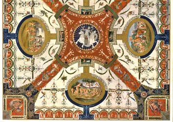 Decoración en la Villa Madama, Roma, Italia, 1928