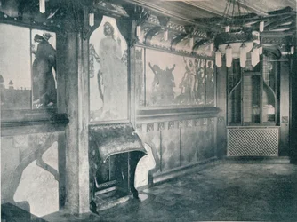 Decoraciones para una sala de música por Fritz Erler