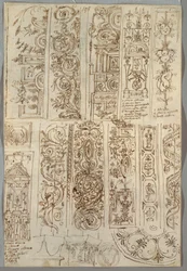 Estudios decorativos de candelabros