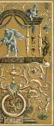 Pintura decorativa en el Louvre, París, Francia, 1928
