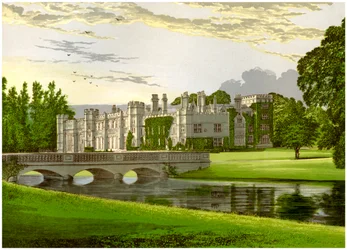 Parque Deene, Northamptonshire, hogar de la condesa de Cardigan, c1880