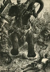 Derrota de Porus por los macedonios