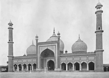 Delhi. La Mezquita Jumma, c1910
