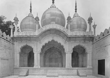 Delhi. La Moti Musjid o Mezquita de la Perla, c1910