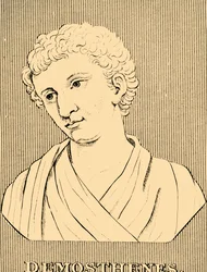 Demóstenes, 384-322 a.C., 1830