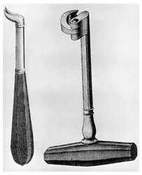 Punzonador dental y llave inglesa, c. 1700
