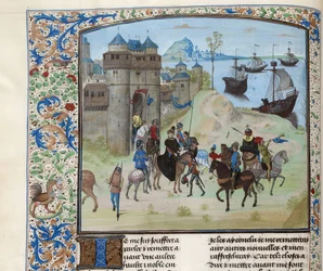 Partida del Duque Luis II de Borbón de Génova a Túnez