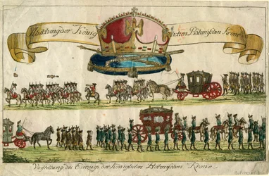 Representación de la Corona Real de Bohemia: Presentación de la entrada de la Corona Real de Bohemia, 1743