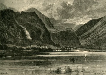 Derwentwater, mirando hacia Borrowdale, 1898