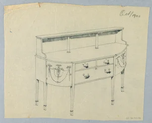 Diseño para Aparador con Ornamento Neoclásico, Octubre 1900