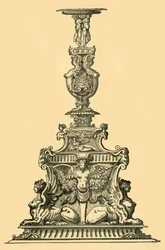 Diseño para un candelabro, siglo XVI, 1881