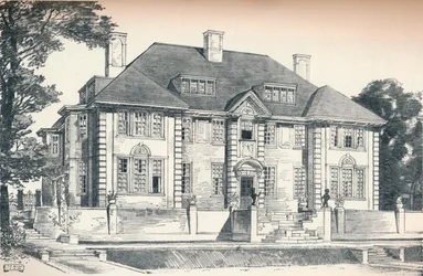 Diseño para una casa en Hampstead por C. H. B. Quennell, c1913