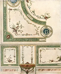 Diseño para decoración de techo, Italia, 1928
