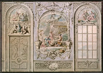 Diseño para decoración mural, Italia, 1928