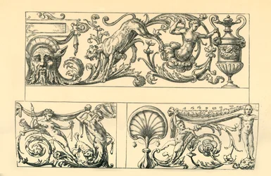 Diseños para frisos grotescos