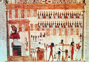 Detalle de un rollo del Libro de los Muertos, Antiguo Egipto, Período Ptolemaico