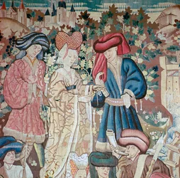 Detalle de los Tapices de Caza de Devonshire, siglo XV
