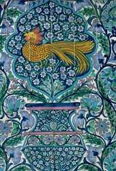 (detalle) de un diseño de azulejo en Nabeul, Túnez
