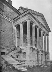 (detalle) de la fachada norte y pórtico, La Malcontenta, Mira, Veneto, Italia, 1922