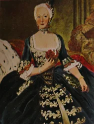 La esposa de Federico el Grande 1715-1797. - Pintura de Pesne, 1934