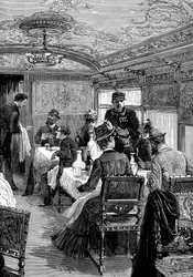 Coche comedor en el Orient Express, c1885