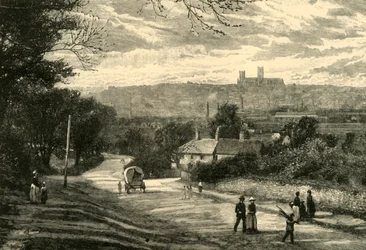 Vista distante de Lincoln, 1898