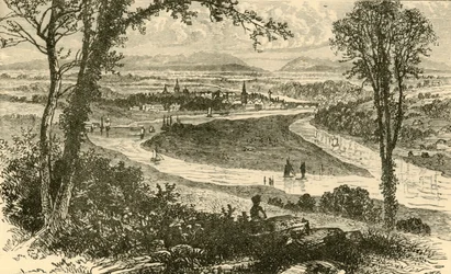 Vista distante de Perth, 1898