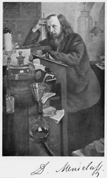 Dmitiri Ivanovich Mendeleyev 1834-1907, químico ruso, c. 1900s