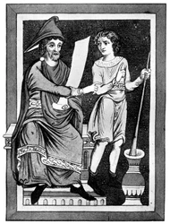 Doctor y sirviente, siglo XIII, 1910