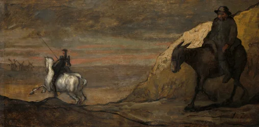 Don Quijote y los molinos de viento, c. 1850