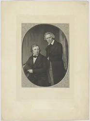 Doble retrato de los hermanos Grimm, ca 1845