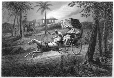 El Dr. Graham disparado en su carruaje por los amotinados de Sealkote, 1857, c1860