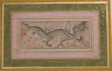 Dragón en un paisaje, siglo XVI