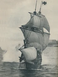 Buque insignia de Drake en su viaje alrededor del mundo, réplica, 1937