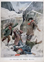 Drama en el Mont Blanc, Alpes, 1902