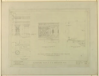 Dibujo, Alteraciones a 14 15 16 Washington Square North, Boceto No. 24