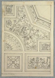 Dibujo, Diseño para un techo, ca. 1800